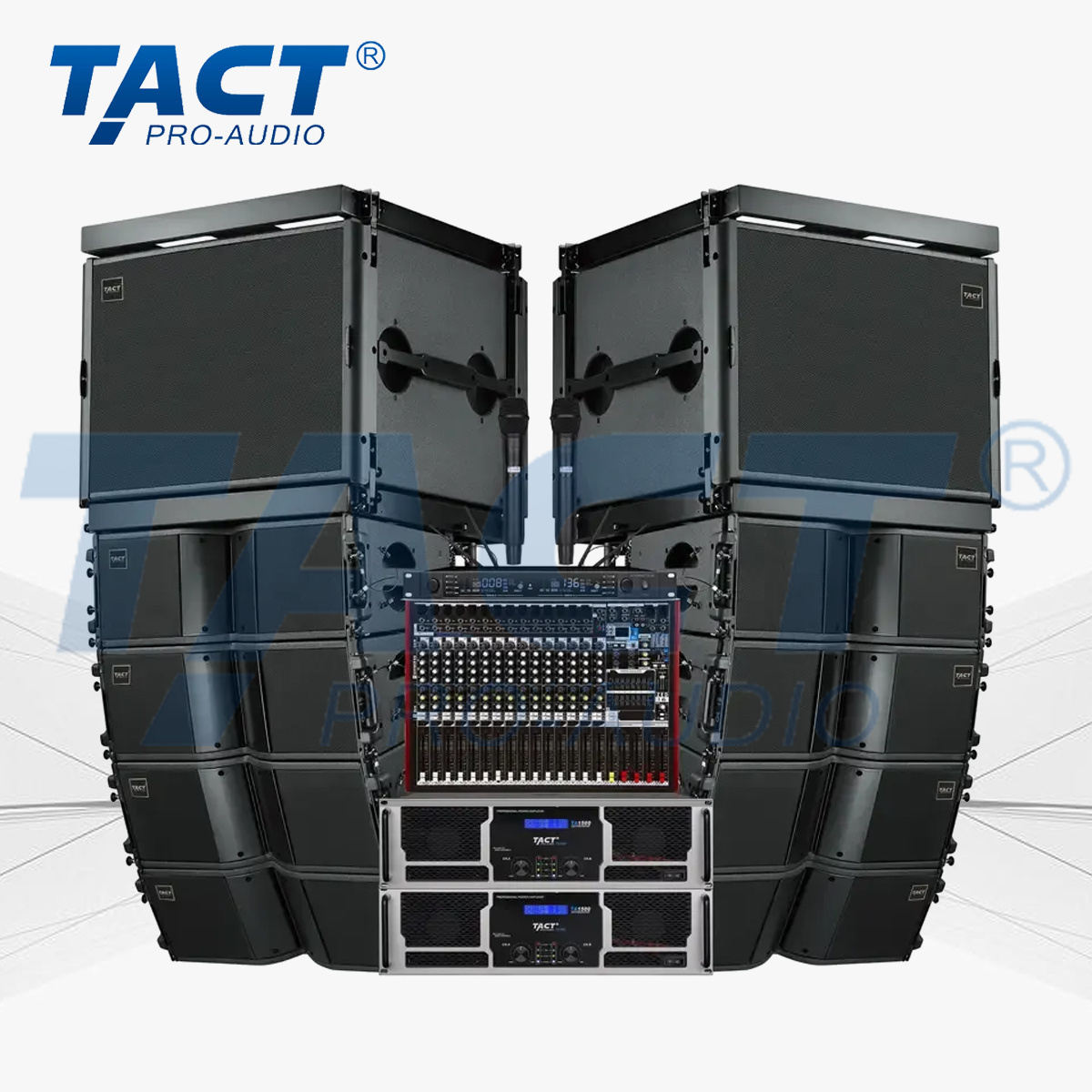 Tactsound LA208 Dual 8 Inch Professional Audio Stage Concert Passive Line Array Speakers Pa System