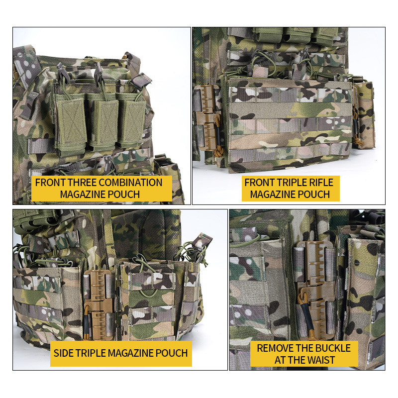 SIVI 1000D Plate Carrier Range Green Outdoor Tactico Chalecos Hunting Quick Release Buckles Molle Tactical Vest For Men