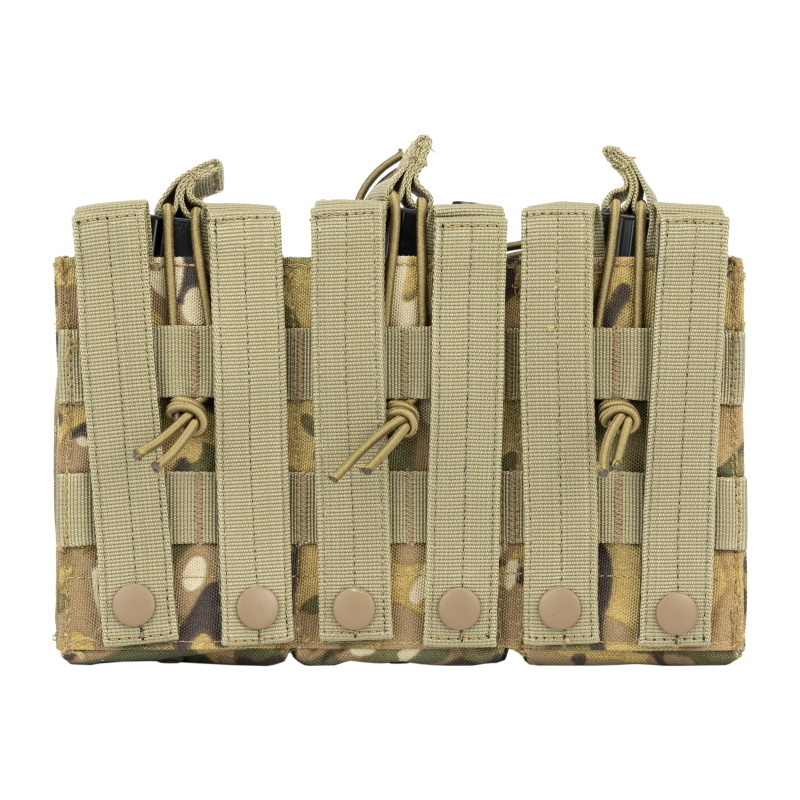 Open-Top Triple Mag Pouch Elastic Kangaroo Tactical Magazines Pouch