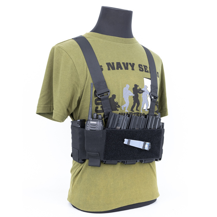 Outdoor Elastic Lightweight 5.56 Mag Pouch Ready Rig Tactical Micro RD Chest Rig