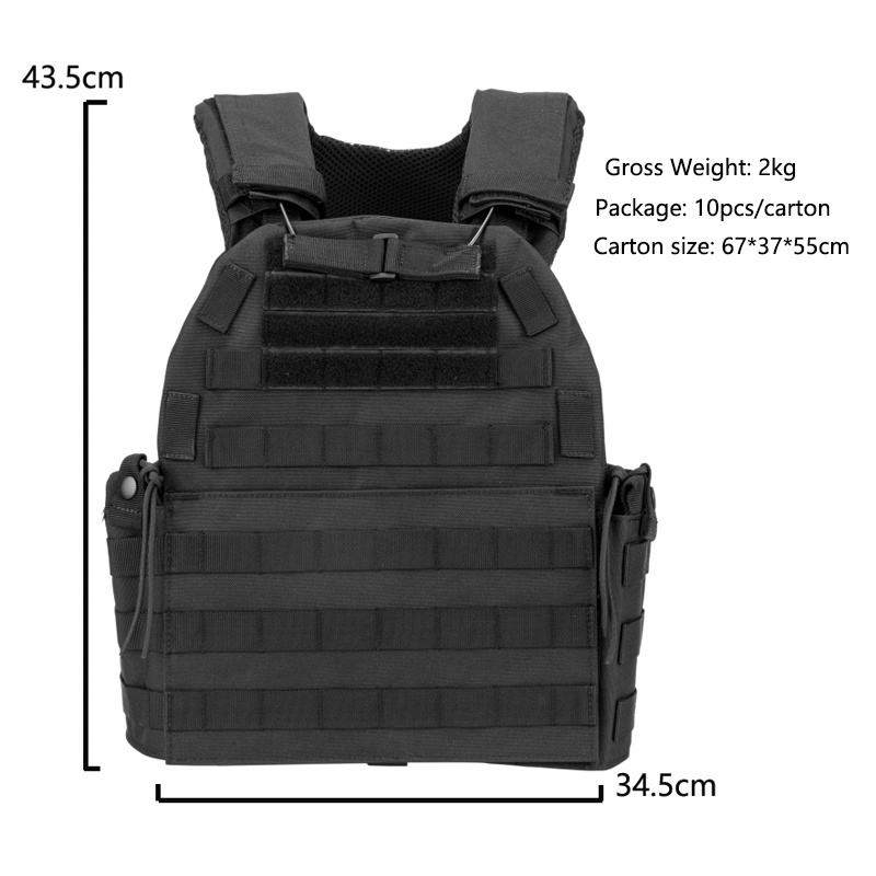 Custom Tactical Armor Vest Light Weight Plate Carrier Vest Multi-functional Assault Vest