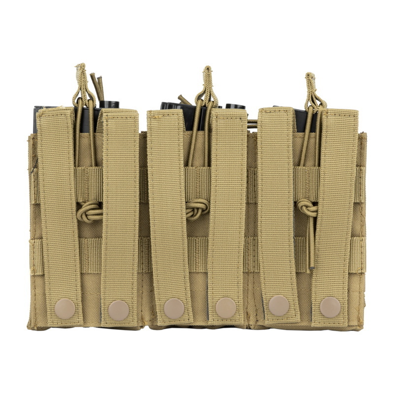 Open-Top Triple Mag Pouch Elastic Kangaroo Tactical Magazines Pouch