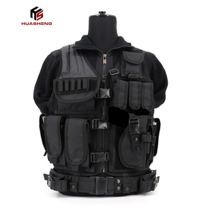 Protection Vest Outdoor Camouflage Combat Hunting Vest Paintball Molle Tactical Vest with Holster