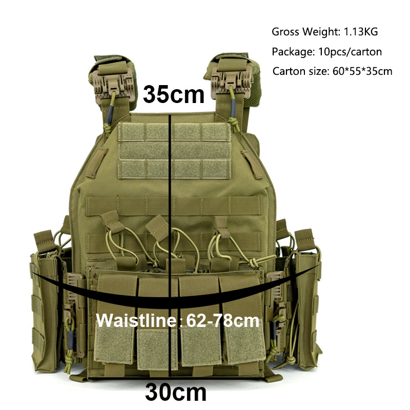 Tactical Modular Plate Carrier Vest Multicam Chaleco Tactico Molle Quick Release gilet tactique 250*300mm Protective Vest