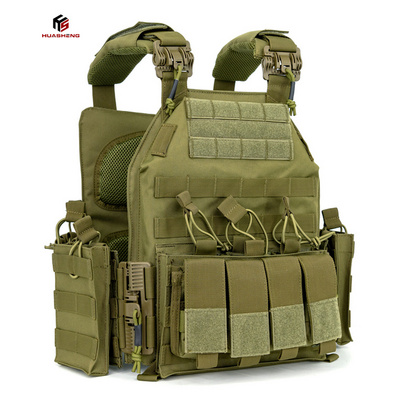 HuaSheng Armor Vest Quick Release Molle Plate Carrier Outdoor Chaleco Tactico Tactical Protective Vest