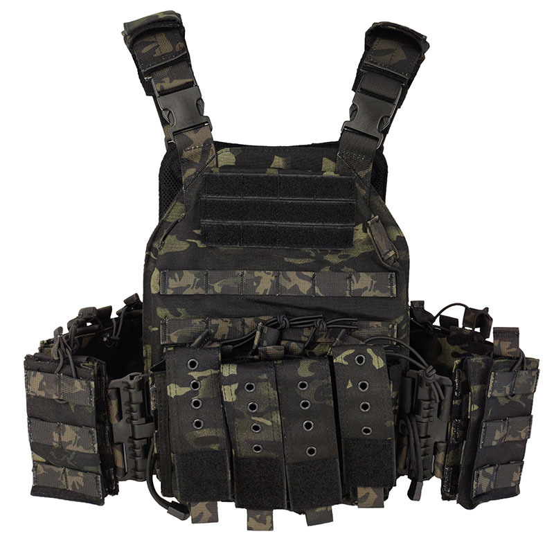 Camouflage Quick-Detach Cs Security Plate Carrier Bandolier Tactical Vest