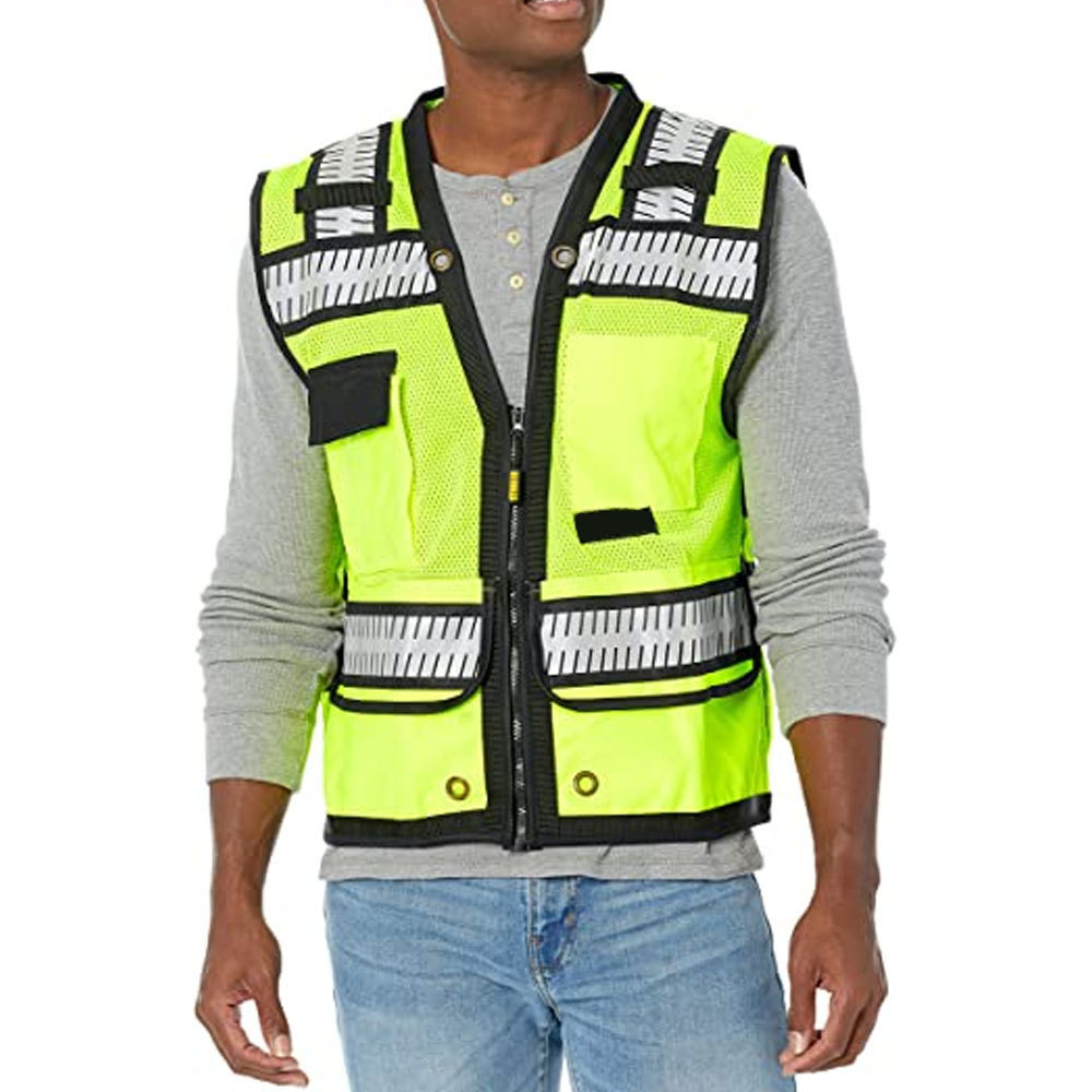 Heavy Duty Vest Safety Vest Reflective Jacket Hi Vis New Design Reflective Safety With Multiple Pockets Hi Vis Safety Vest