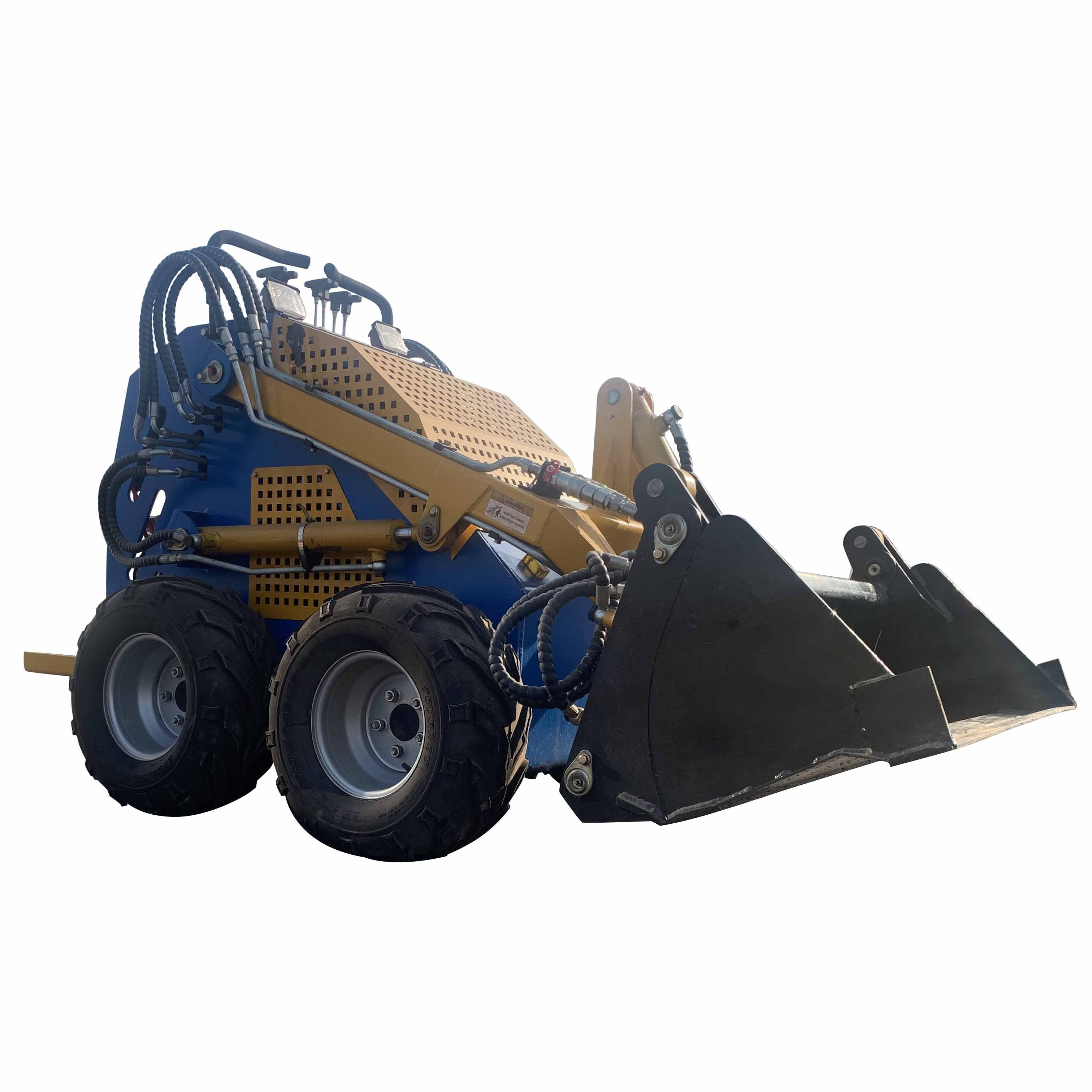 High Quality DD 380 model Mini gasoline Skid Steer loader with snow blower accessories