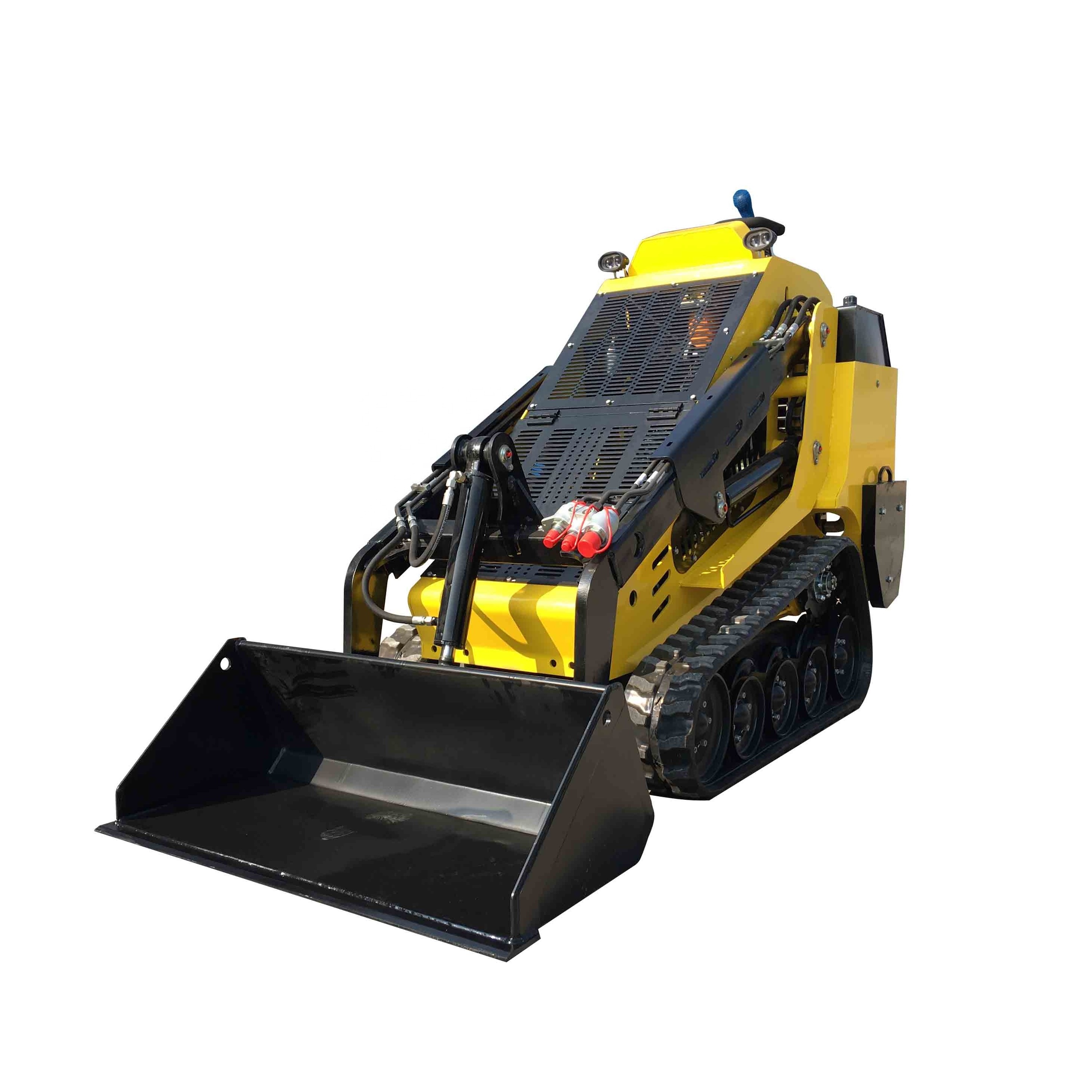 Mini skid steer loader attachment 4 in 1 bucket forestry mulcher easy to operate