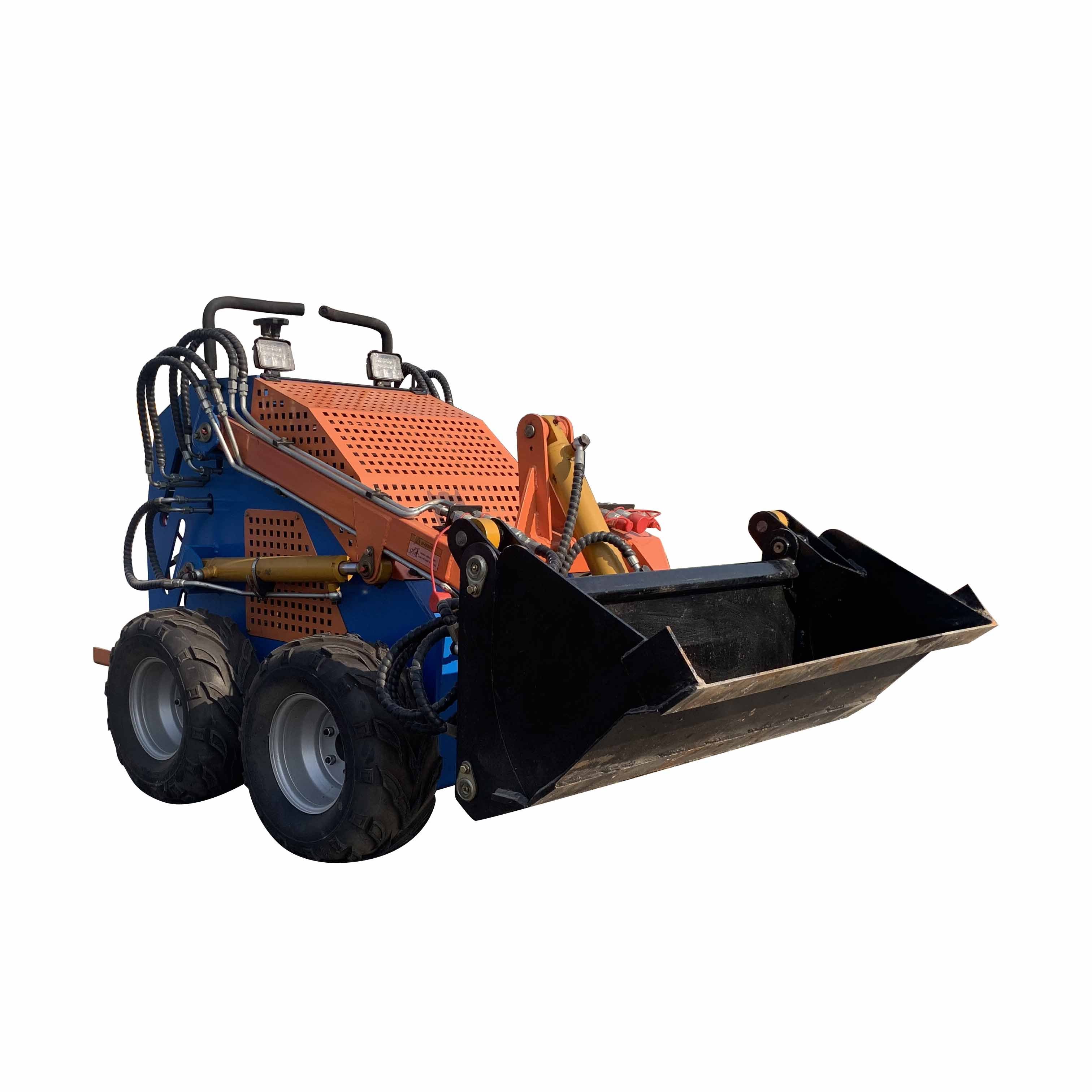 High Quality DD 380 model Mini gasoline Skid Steer loader with snow blower accessories