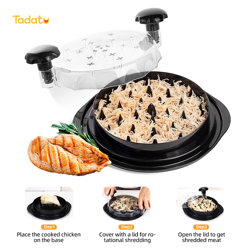 Visible Chicken Breast Shredder Tool Twist Upgraded 3 Layer Chicken Shredder Meat Shredder with Detachable Plate