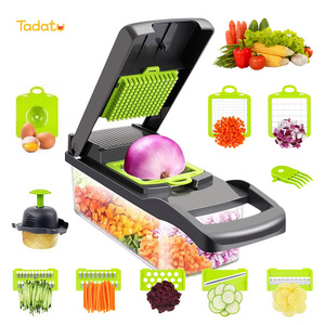 13 in 1 Multifunctional Hand Press Potato Onion Cutter Veggie Dicer Fruit Slicer Manual Vegetable Chopper