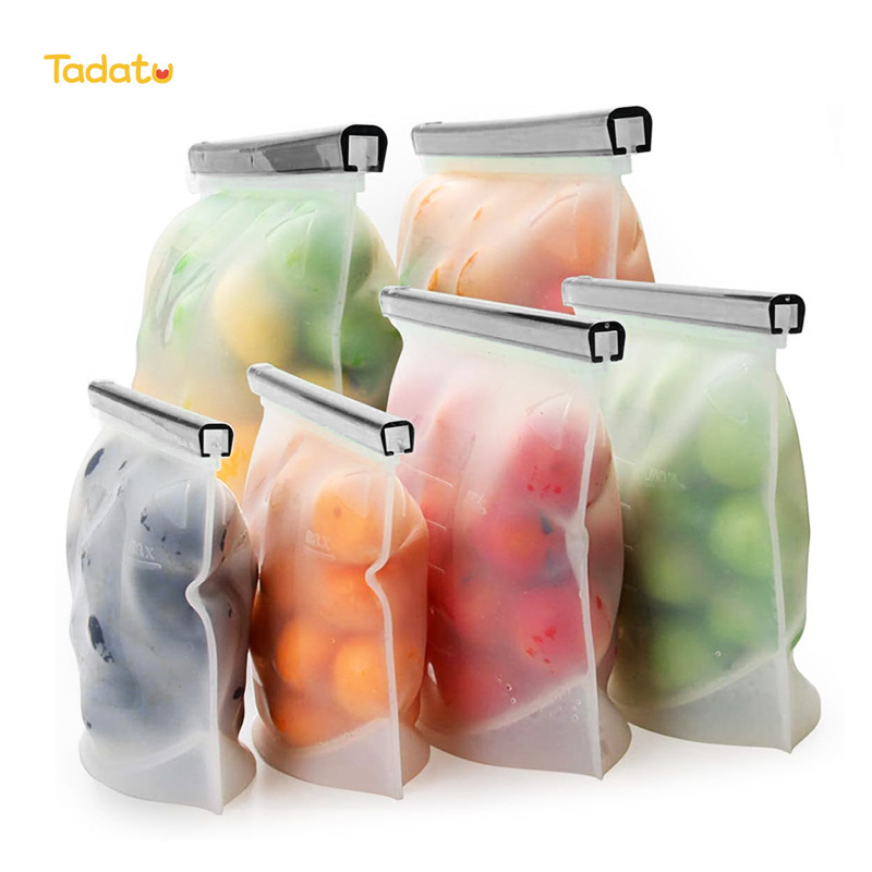 Bpa Free Leakproof Reusable Breast Milk Storage Bag Freshness Preservation Freezer Bag Silicone Food Storage Bag