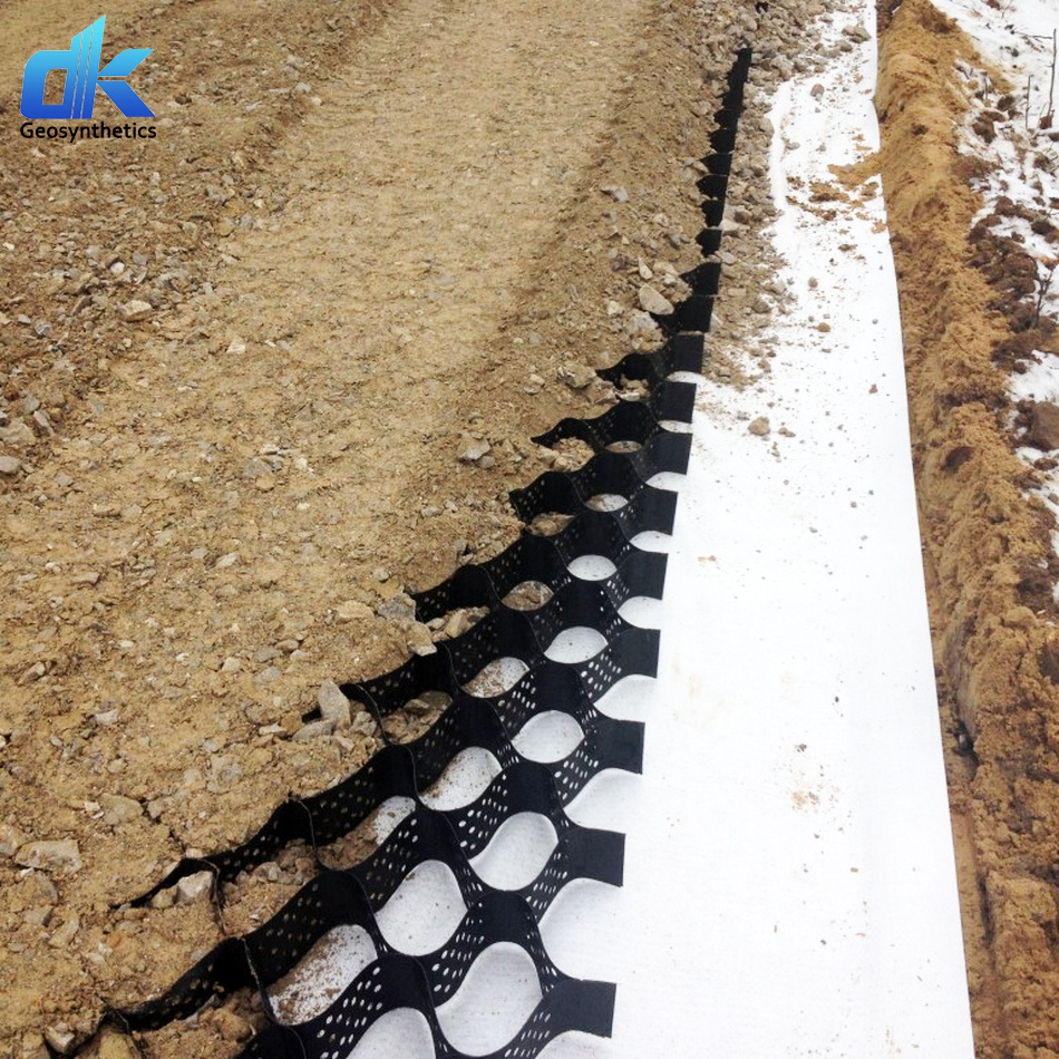 Black HDPE Textured Geocell slope protection Geocell Retaining Wall for Road Railway