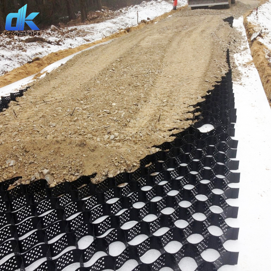 Black HDPE Textured Geocell slope protection Geocell Retaining Wall for Road Railway