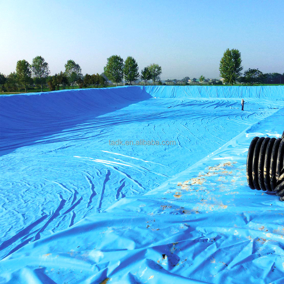 0.5mm hdpe geomembrane Factory direct HDPE geomembrane liner for ponds waterproofing blue black color