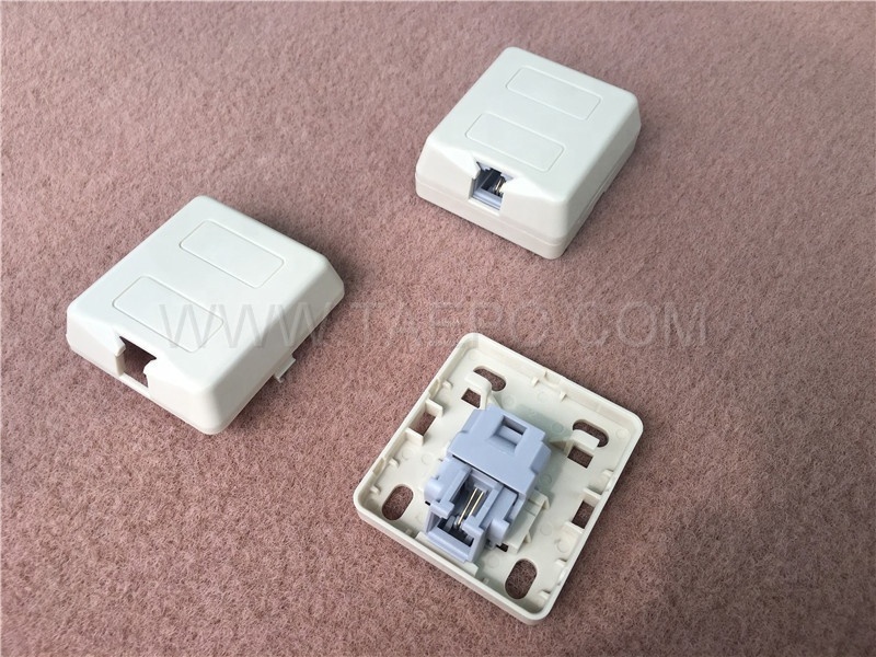 Gel filled outdoor waterproof 1 port RJ11 wall mount small electrical telephone  plastic junction box