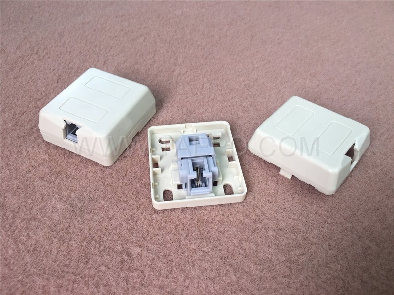 Gel filled outdoor waterproof 1 port RJ11 wall mount small electrical telephone  plastic junction box