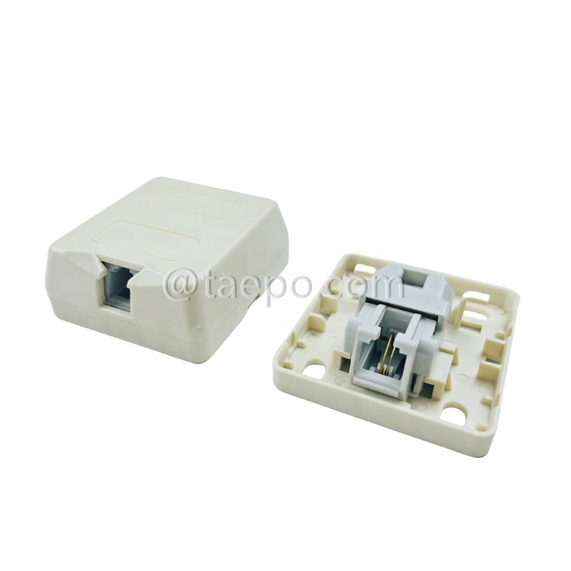 Gel filled outdoor waterproof 1 port RJ11 wall mount small electrical telephone  plastic junction box