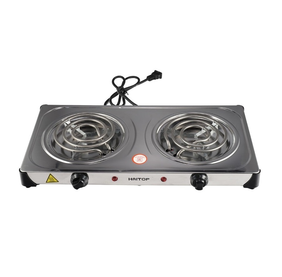 Electric Coil Kitchen 2 Coils Electric Cooker Double Burner Hot Plate 2000w Electric Stove Hot Plate