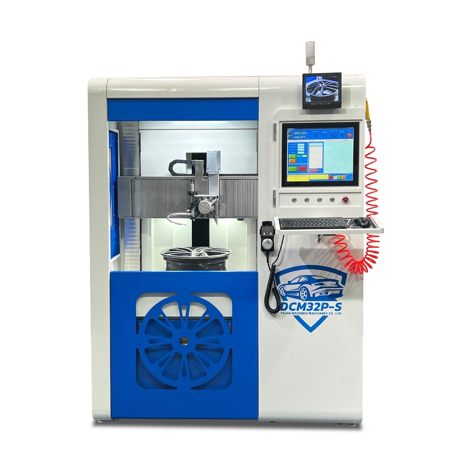 Alloy wheel rim diamond cut cnc wheel fixing lathe wheel repair machine with CE DCM32P-S