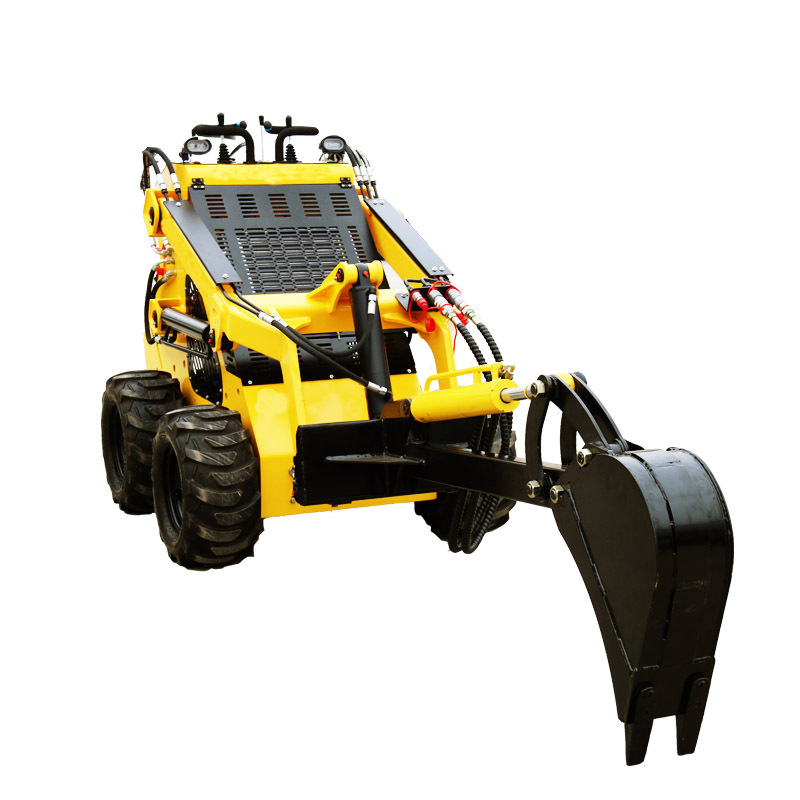 Chinese mini skid steer loader wheel loader with pallet fork made