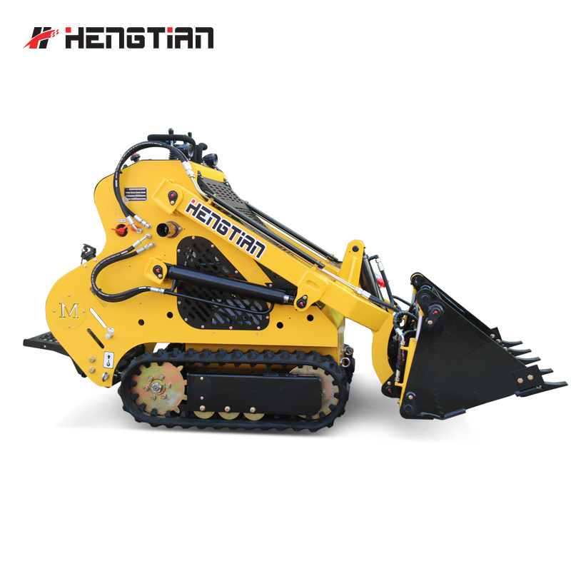 EPA mini skid steer loader kanga tyre/track loader front end loader mini crawler dozer with bucket