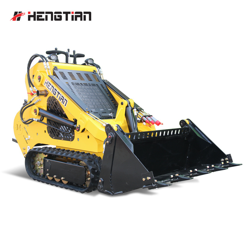 EPA mini skid steer loader kanga tyre/track loader front end loader mini crawler dozer with bucket