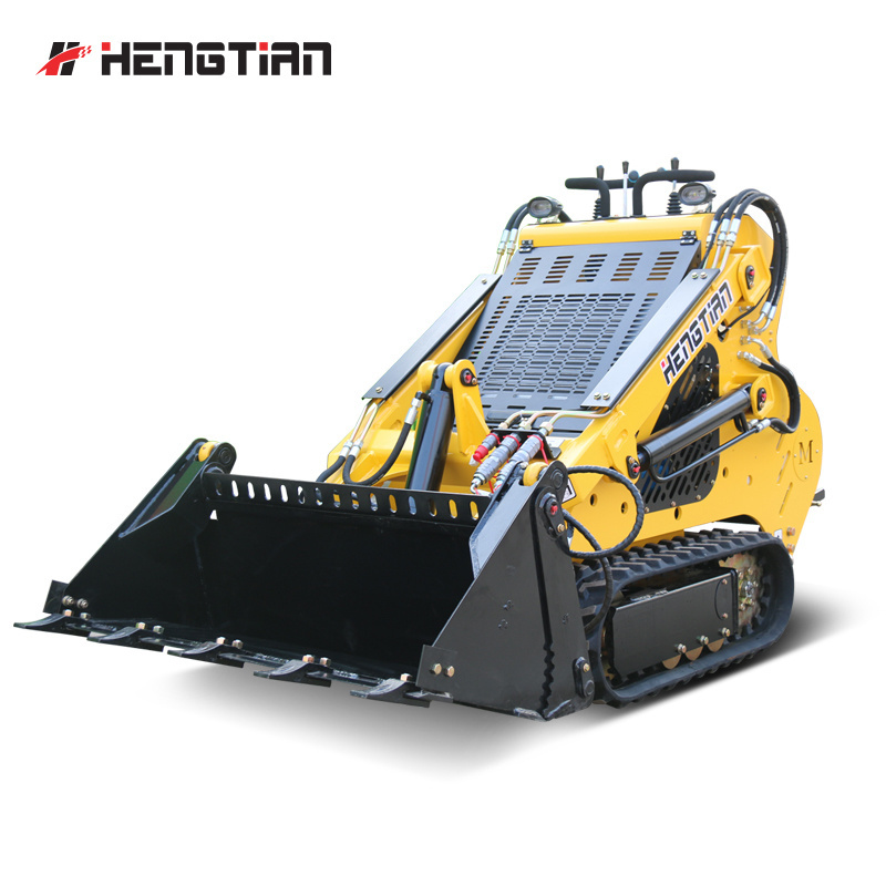 EPA mini skid steer loader kanga tyre/track loader front end loader mini crawler dozer with bucket