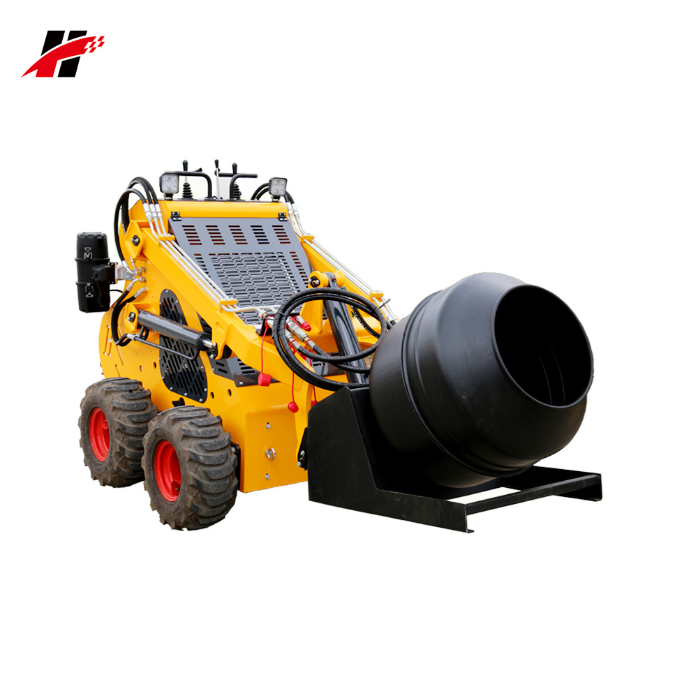 Chinese mini skid steer loader wheel loader with pallet fork made