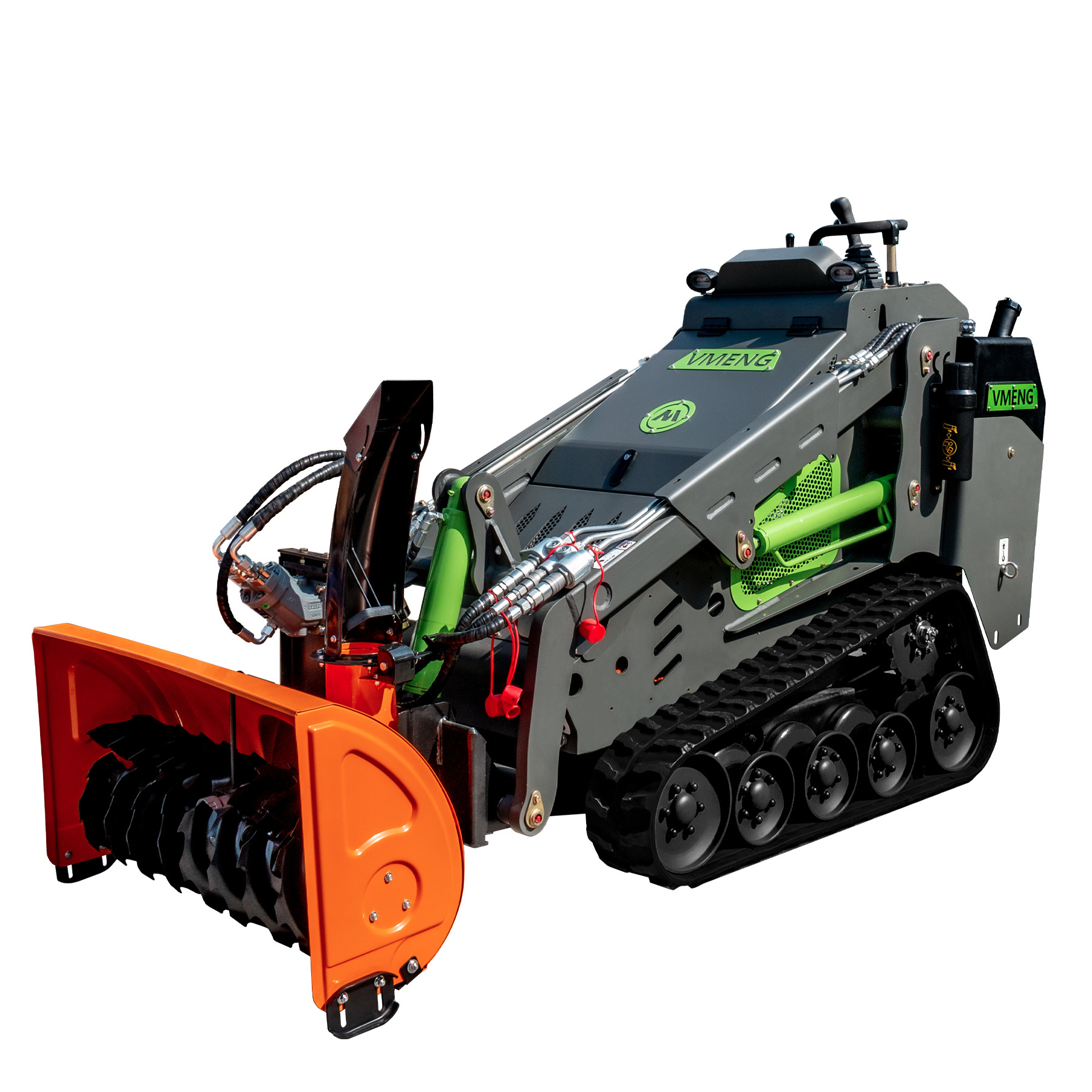 Hot Sale 36 inches width diesel tracked small mini skid steer loader with snow blower in America Canada