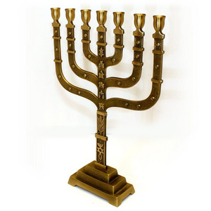 Exclusive Design Menorah Candle Stick Holder for decoration In different metal finishings sizes available at wholesale prices