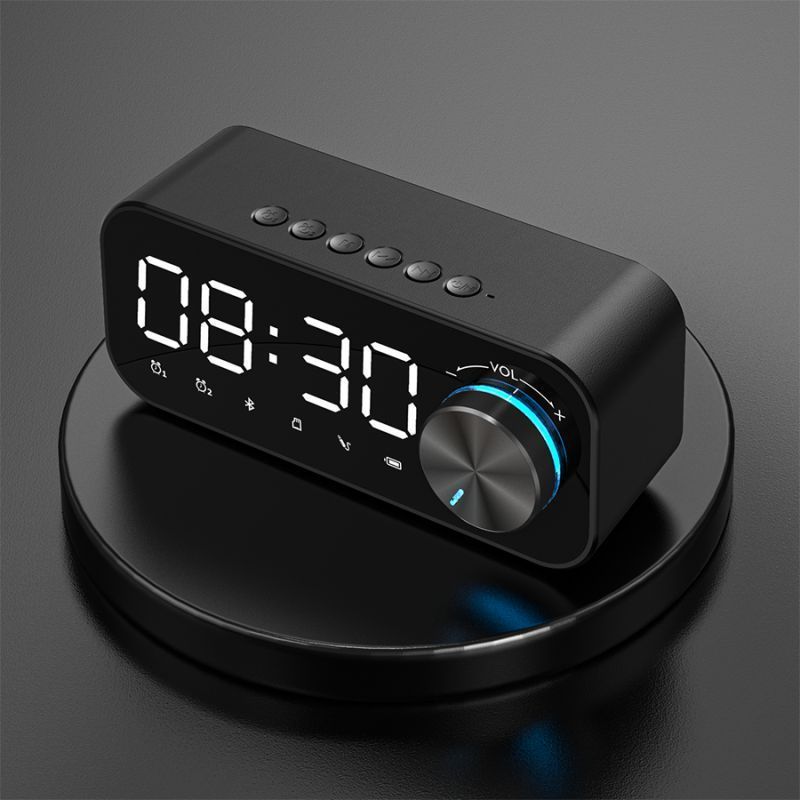 Alarm Clock wireless Blue tooth Speaker FM Radio led night lig Hotel guest room bedside table home office Desktop gift speaker