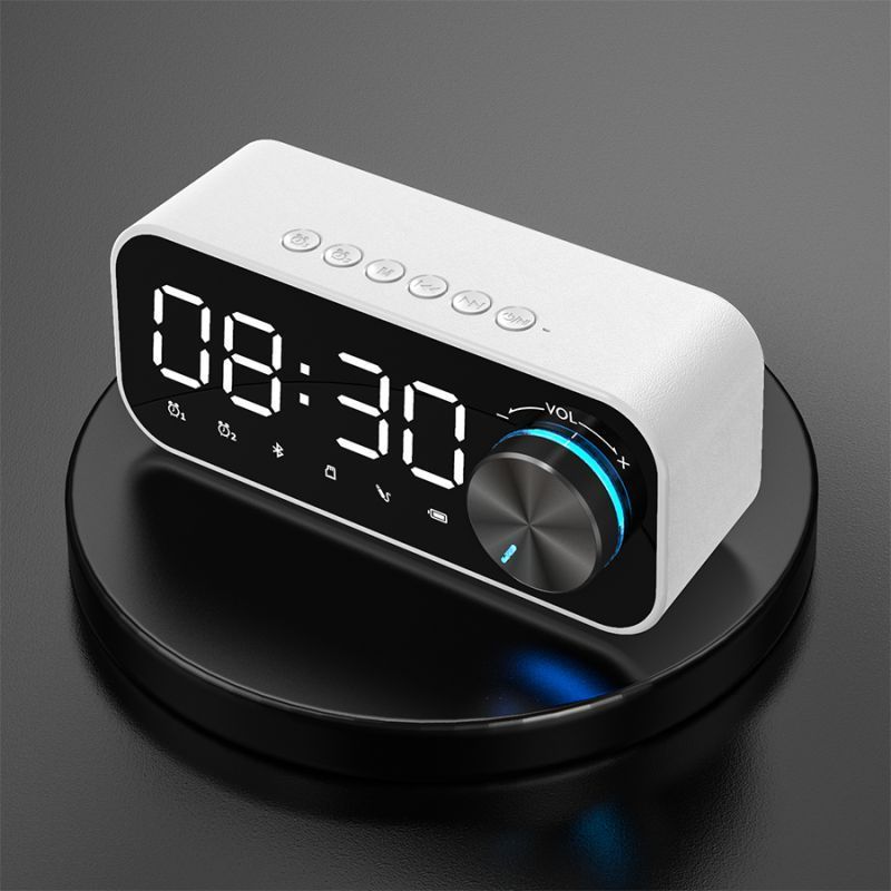 Alarm Clock wireless Blue tooth Speaker FM Radio led night lig Hotel guest room bedside table home office Desktop gift speaker