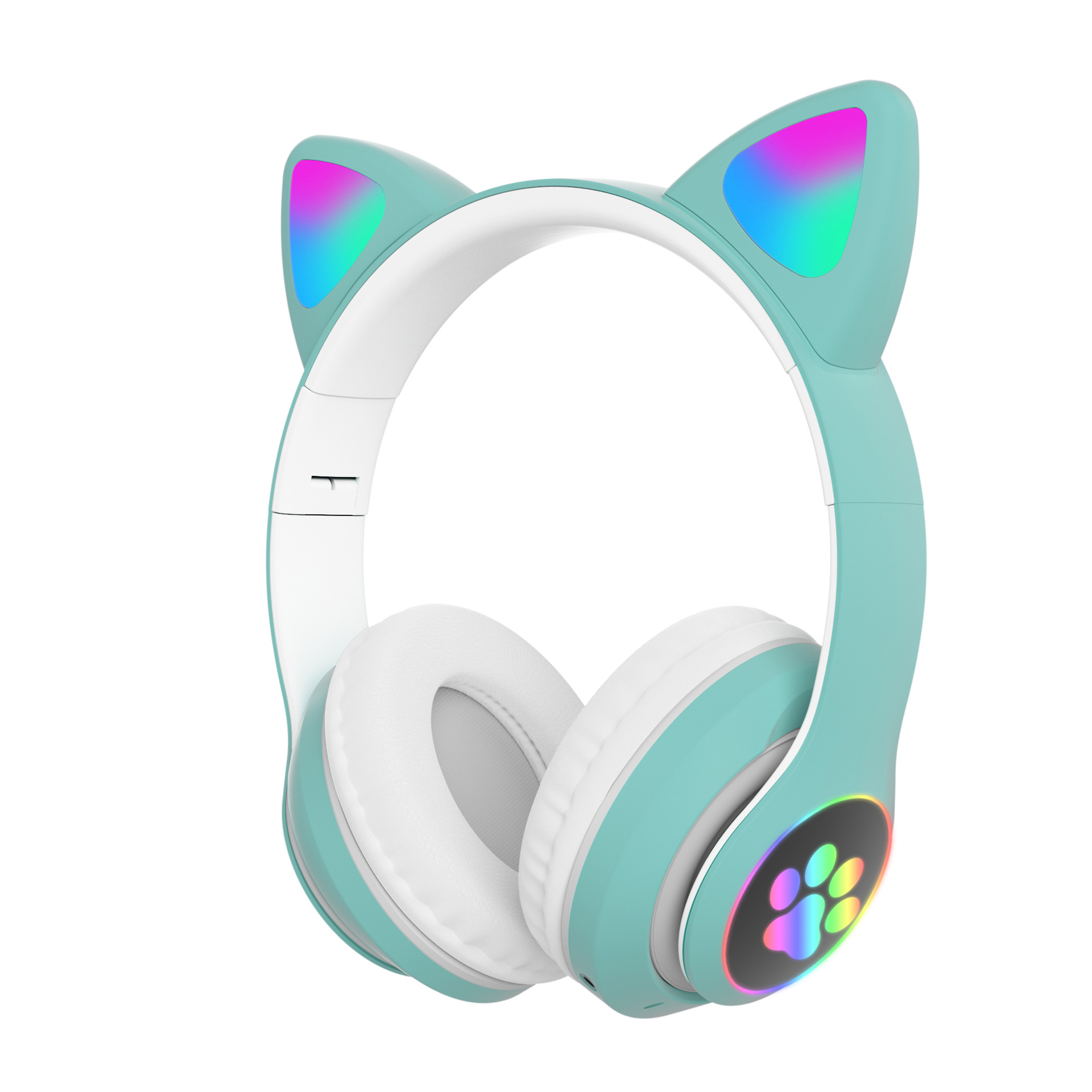 Lovely LED Wireless Cat Ear Mic Headphones Stereo for Kids Teens Mobile Phone Accessories Earphones Headphone