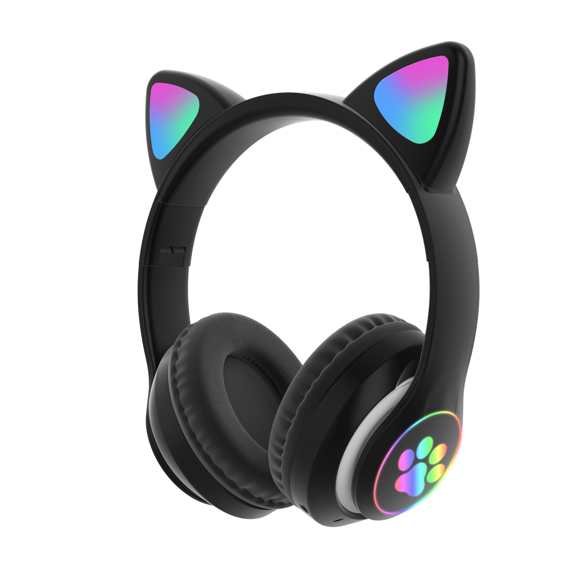 Lovely LED Wireless Cat Ear Mic Headphones Stereo for Kids Teens Mobile Phone Accessories Earphones Headphone