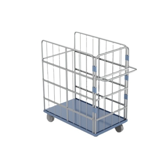 cargo storage cage logistics roll trolley with wheel