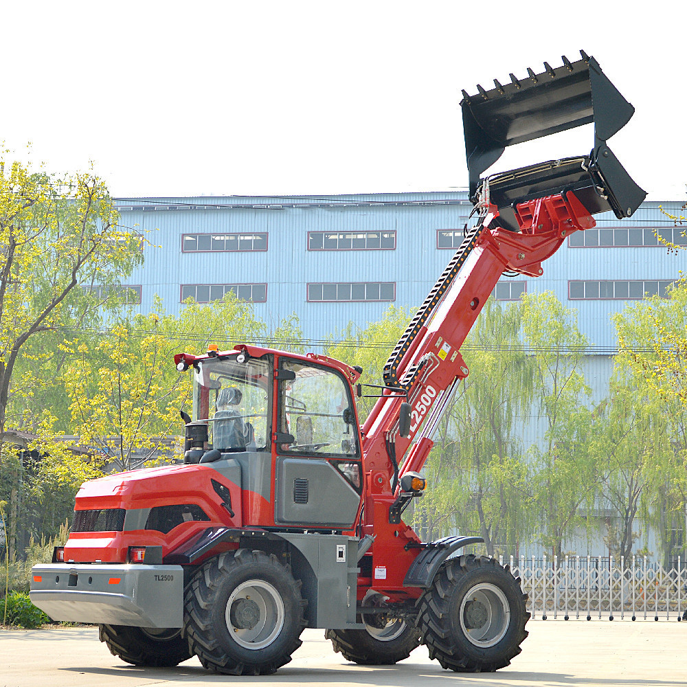 5m lifting height telehandler wheel loader TL2500 Front end shovel loader with telescopic boom