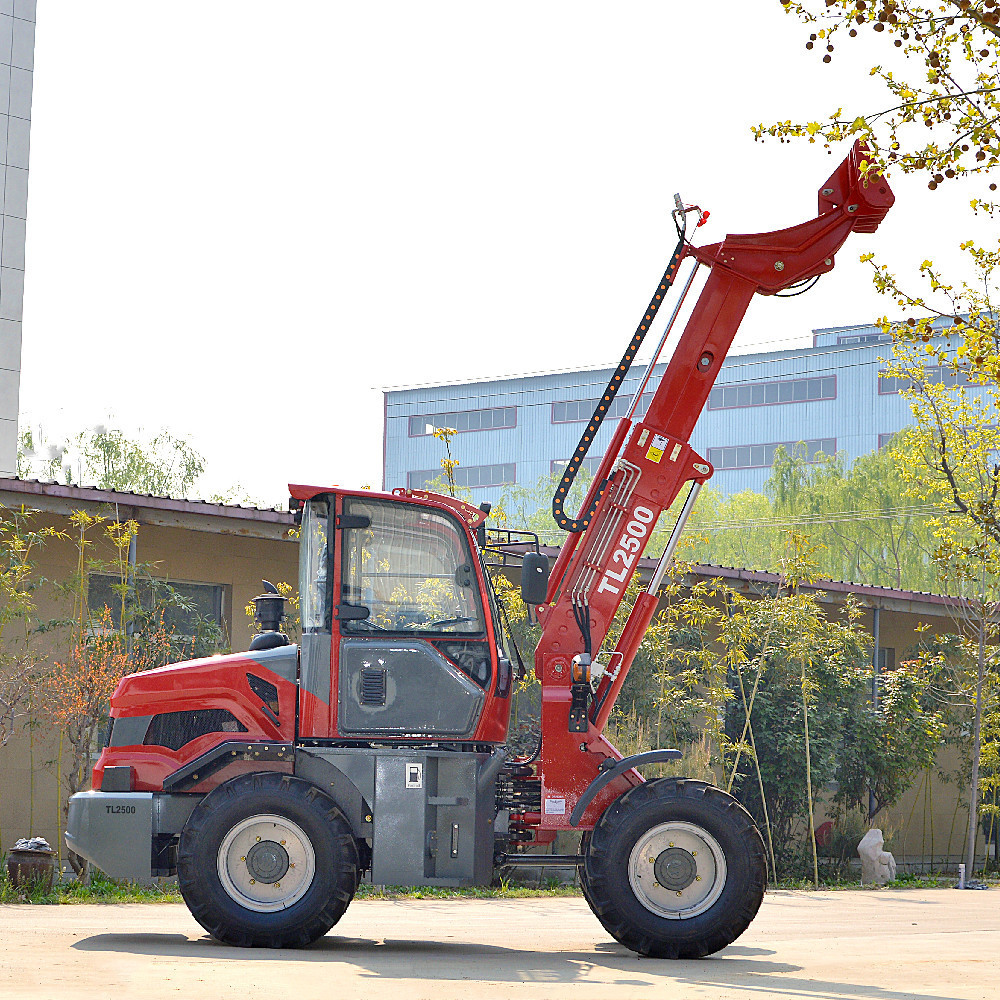 5m lifting height telehandler wheel loader TL2500 Front end shovel loader with telescopic boom