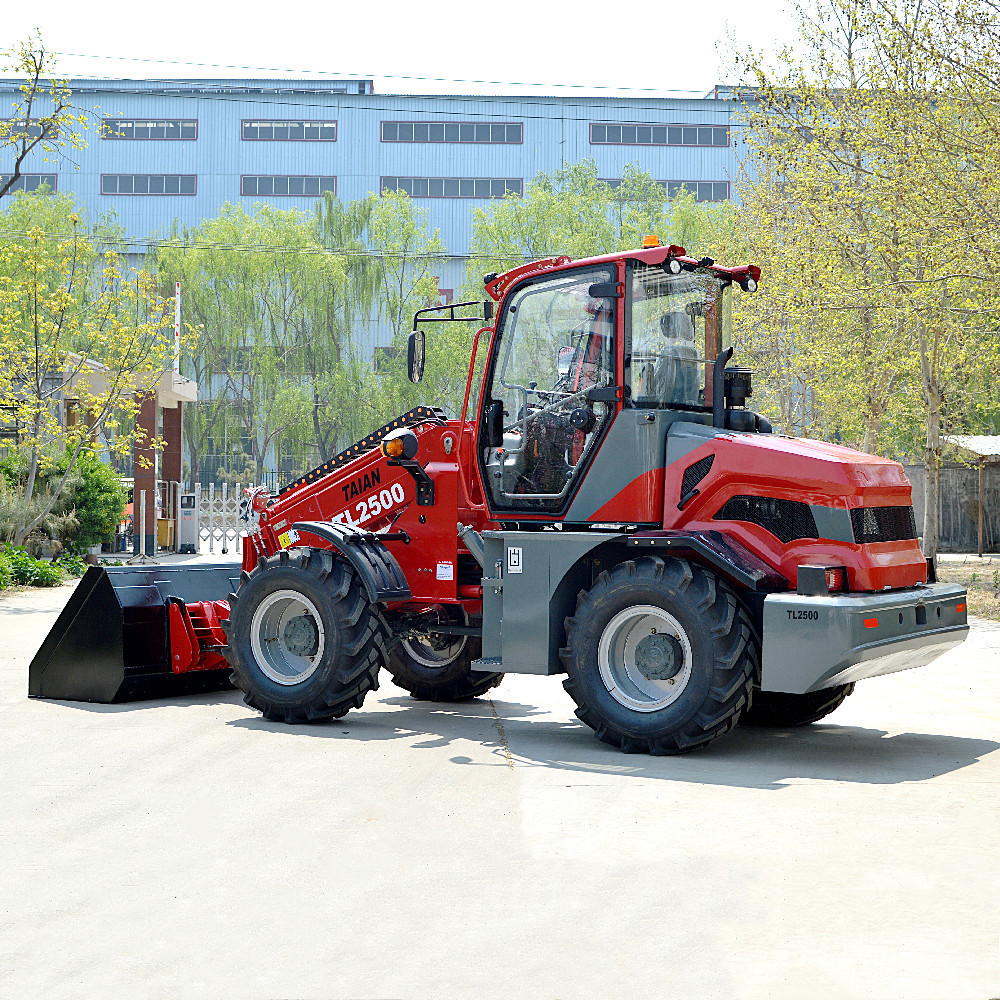 5m lifting height telehandler wheel loader TL2500 Front end shovel loader with telescopic boom