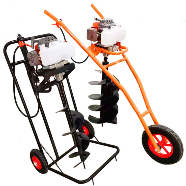 Garden Tools Tree Planting Digging Machine Earth Auger Machine 80--500cm Bit Gasoline Earth Auger hole digger machine