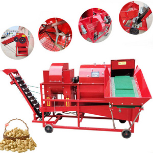 1160 peanut picker diesel driven dry and wet peanut picker 380v5.5kw motor automatic bag filling peanut thresher