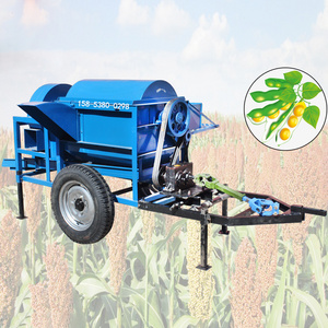 pto driven soybean thresher Sorghum soybean mung bean thresher driven by 12HP diesel engine