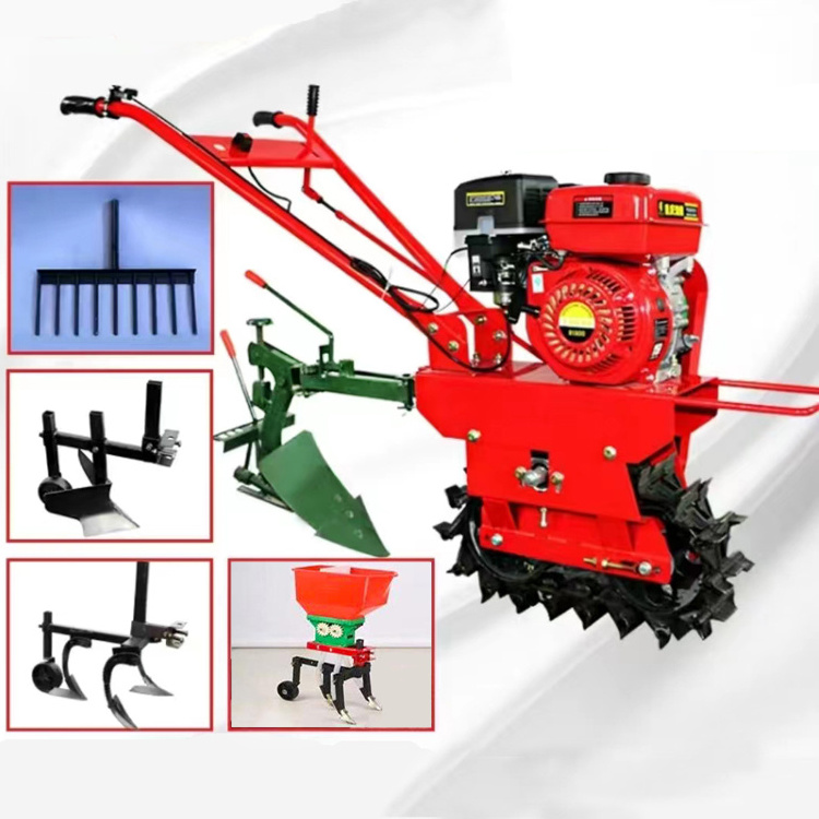 mini land cultivation machine  Small plow gasoline diesel self-propelled power cultivator rotary cultivator