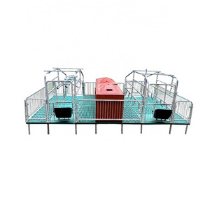 Customized Steel and Plastic Galvanized Sow Farrowing Bed Used Pig Farming Nursery Pen Maternity Cage Swine Farrowing Crates