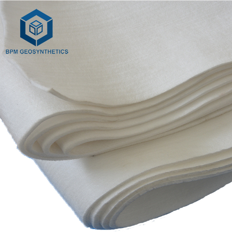 Short Fiber Geotextile 150gsm Polypropylene Non Woven Filter Fabric Drainage Felt Polyester Soil Geofabric Retaining Wall