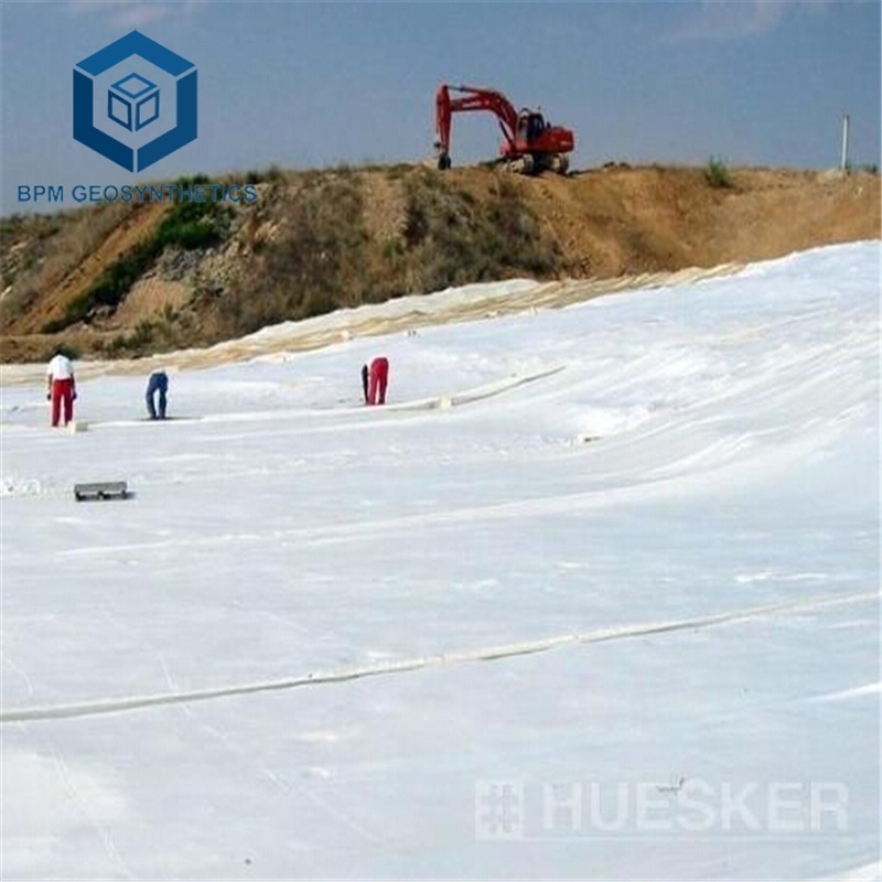 PP PET Non Woven Geotextile Fabric Geotextile Retaining Wall For Road Construction