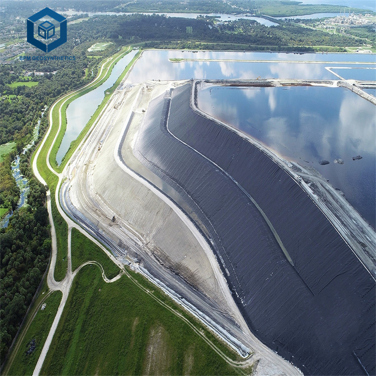 HDPE Geomembrane 1.5 mm HDPE Geomembrane HDPE Plastic Liner GRI GM13 For Irrigation Ponds