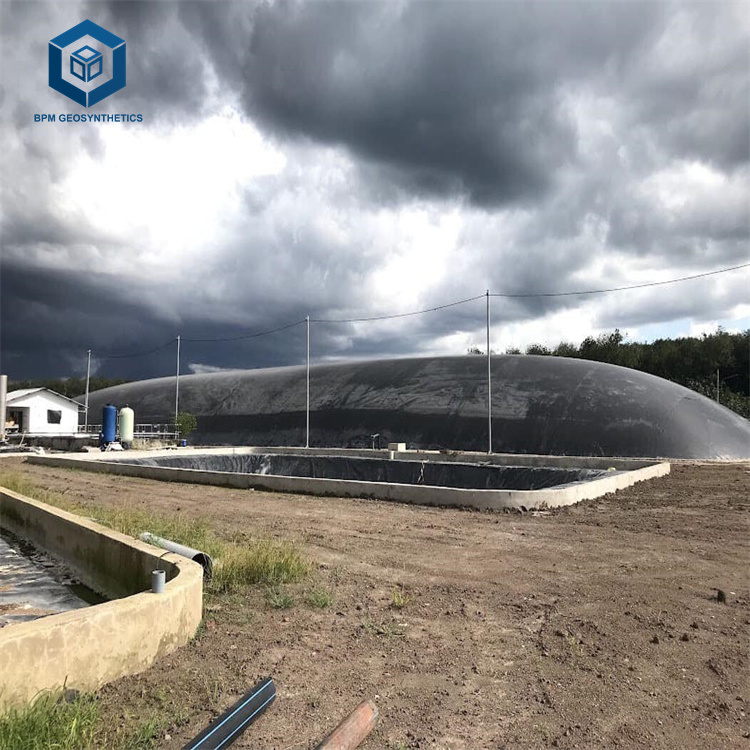 Impermeable Geomembrane Attenuation Liner for Biogas Pond