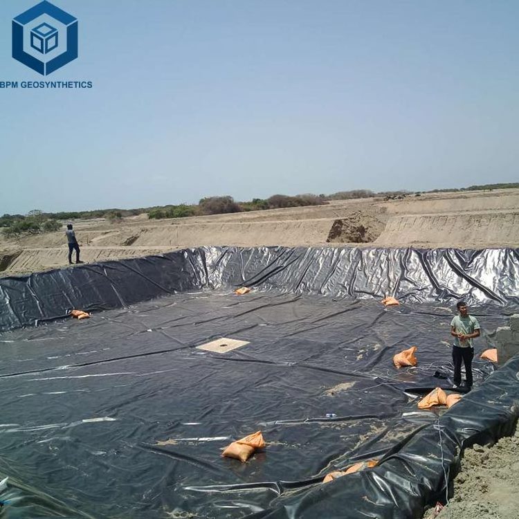 Aquaculture Pond Liners 500 micron Black HDPE Geomembrane Shrimp Fish Pond Liner